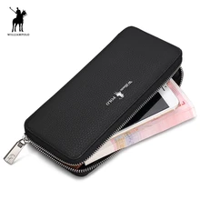 WILLIAMPOLO 2017 Split Leder Männer Brieftasche Berühmte Marke Geldbörse Für Telefon Und Bargeld Europäischen Stil Brieftasche POLO121