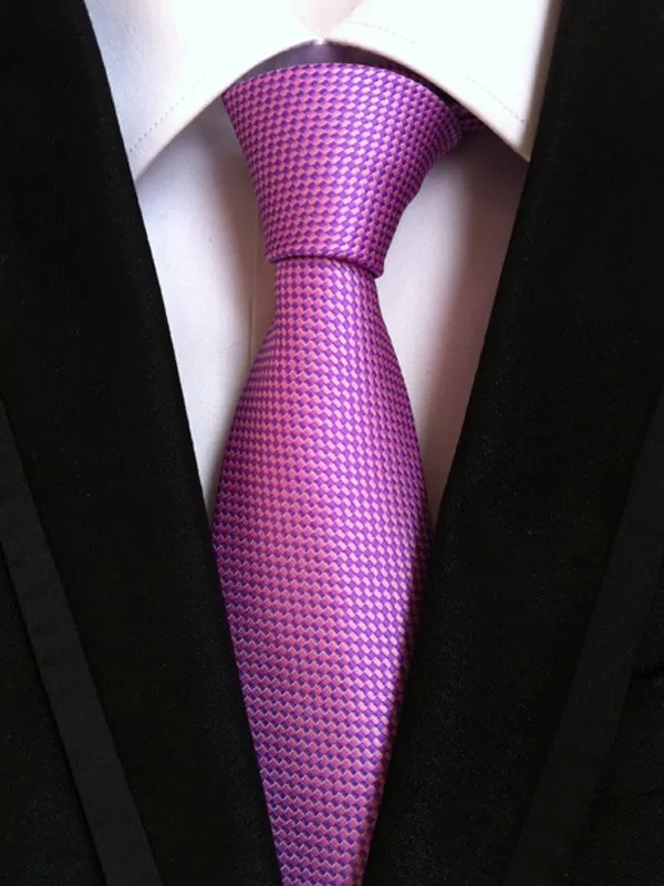Прямая продажа 8 см Для мужчин; Классический Галстук жаккардовые cravatta Галстуки сплошной горошек пледы моды бабочка в деловом стиле