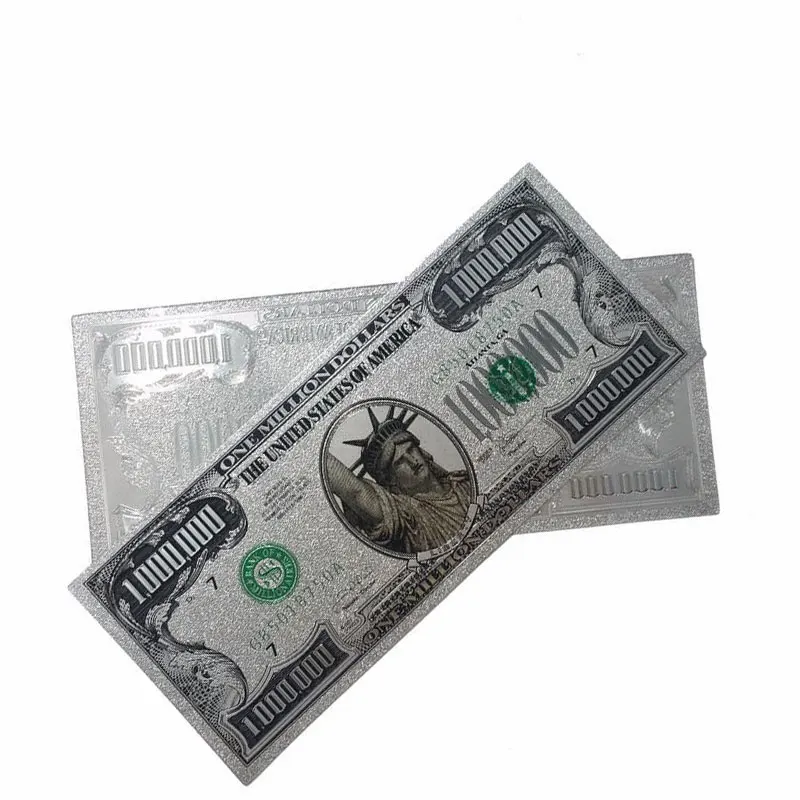 1 шт. 24 к Золотая банкнота 1 миллион долларов США Бумажная банкнота сувенир валюта Серебряная коллекция банкнот украшение для дома