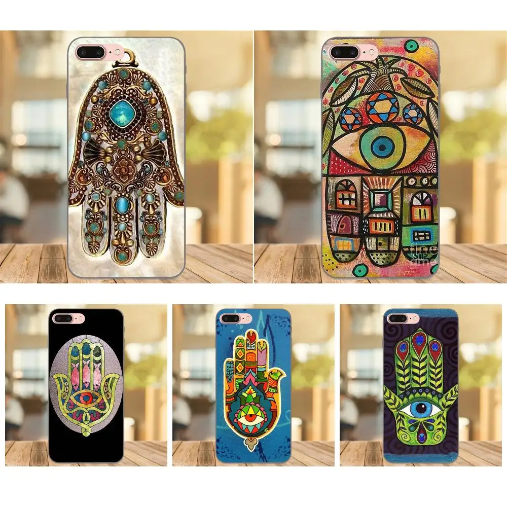 Мягкая Капа Coque Хамса от дурного глаза Judaica рука для Samsung Galaxy Note 4 8 9 S3 S4 S5 S6 S7 S8 S9 S10 Edge