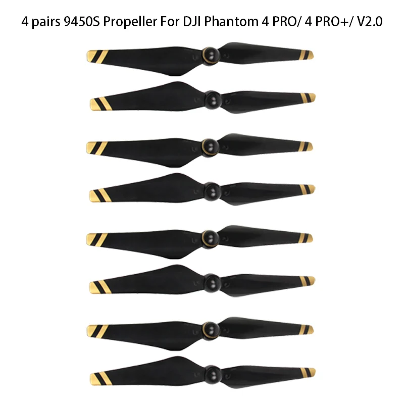 

4 Pairs Propeller CW CCW Enhanced Blade Props Propellers 9450S for DJI Phantom 4 pro 4pro + V2.0 Drone Accessories Gold / white