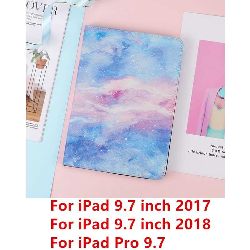 Чехол под мрамор для iPad 9,7 Силиконовая задняя кожа смарт-Чехлы для iPad Mini 2/3/4/5 Air 2 1 Pro 10,5 Pro 11 Coque принципиально - Цвет: Blue Pro 9.7