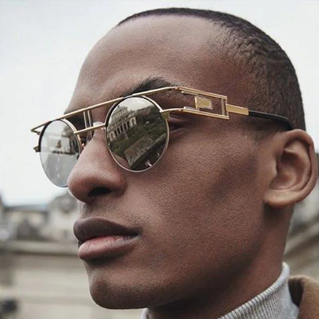 

Vintage Steampunk Sunglasses Men Women Brand Desinger Vintage Sunglass Male Round Sun Glasses 2018 Metal Eyewear Punk