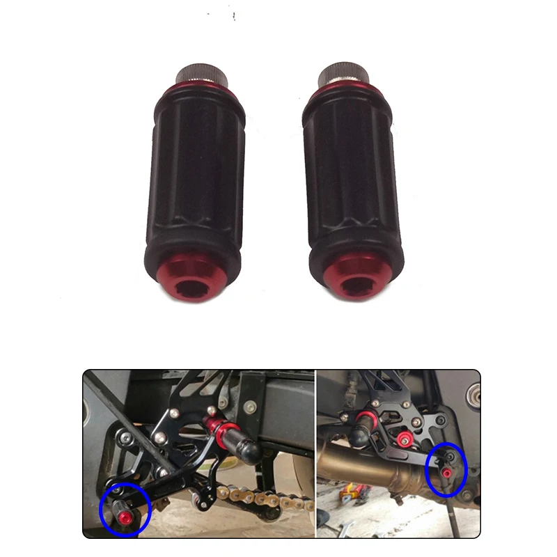 Motorcycle Replacement 8mm CNC Fixing Knurled Aluminium Footrests Foot Pegs Pedals For Racing Rearsets Rear Set or Similar (3)