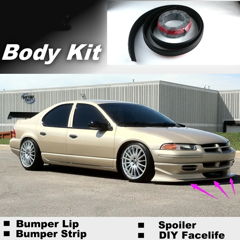 

NOVOVISU Bumper Lip Deflector Lips For Dodge Stratus Front Spoiler Skirt For Car View Tuning / Body Kit / Strip