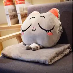 Подушки Одеяло Подушки двойного назначения многофункциональный 3D кошка Одеяло мультфильма плюшевые ребенка взрослых диван-кровать дома