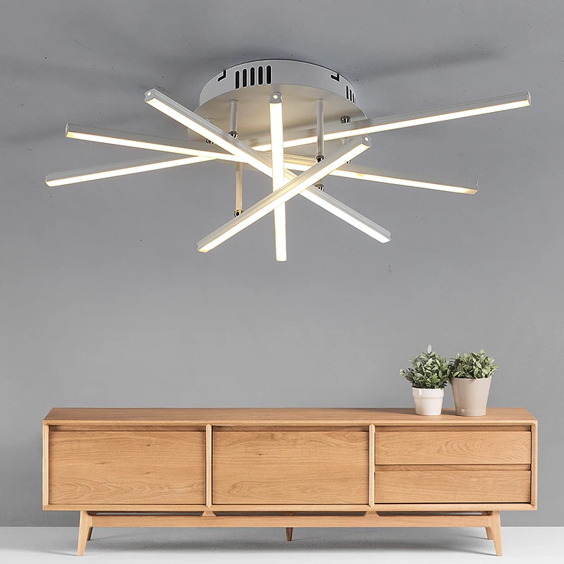 

modern remote controll LED aluminum ceiling light living room surface mounted ceiling lamp fixture 110-240 V