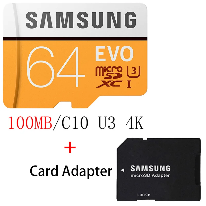 SAMSUNG Micro SD 128 ГБ 32 ГБ sd карта 64 Гб 256 Гб карта памяти класс 10 U3 флэш-карта памяти Micro SD для телефона с Mini SDHC SDXC - Емкость: MP64G-AP