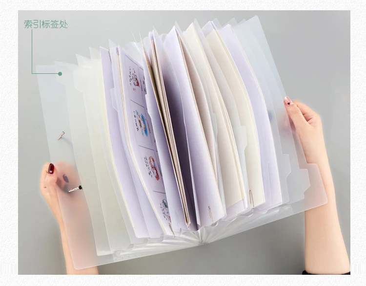Расширение кошелек мешок прозрачная A4 папки файла возможностью расширения файла Организатор заполнения продукции школьные канцелярские
