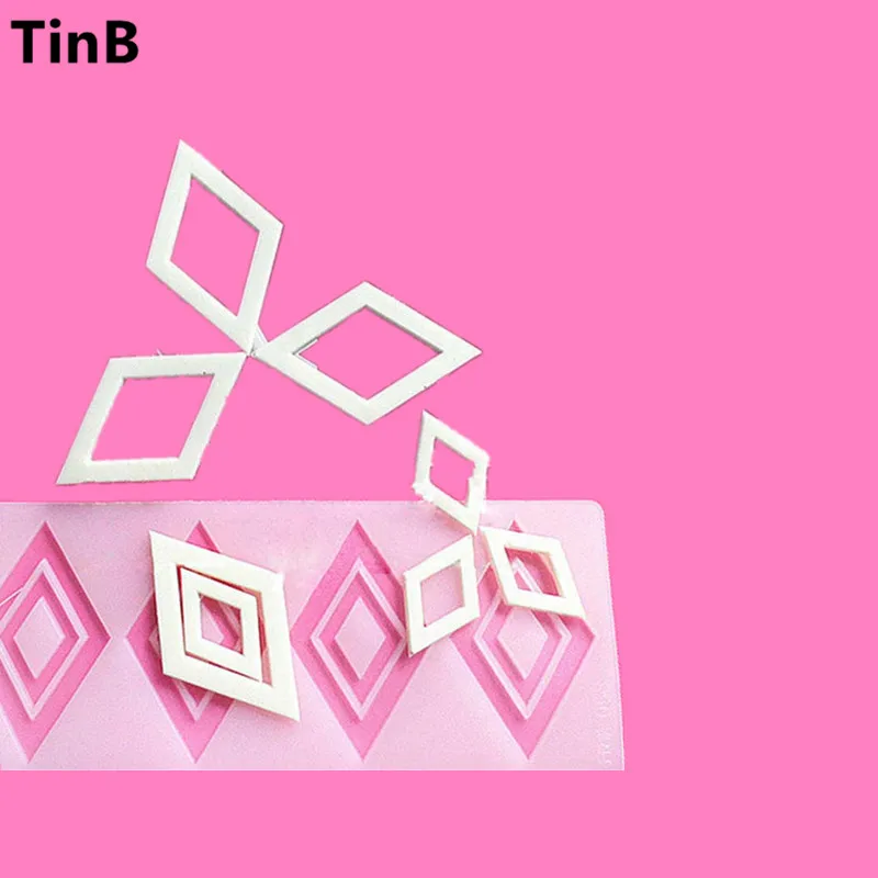 

Non-Stick Geometric diamond Silicone Chocolate Mold DIY Silicone Cake Decoration Mold Sugar Craft Baking Mould Chocolate Stencil