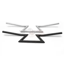 Для Honda Kawasaki Yamaha Suzuki Harley Chopper Bobber кафе гонщик мотоцикл металлический руль " 25 мм тяга прямая планка черный