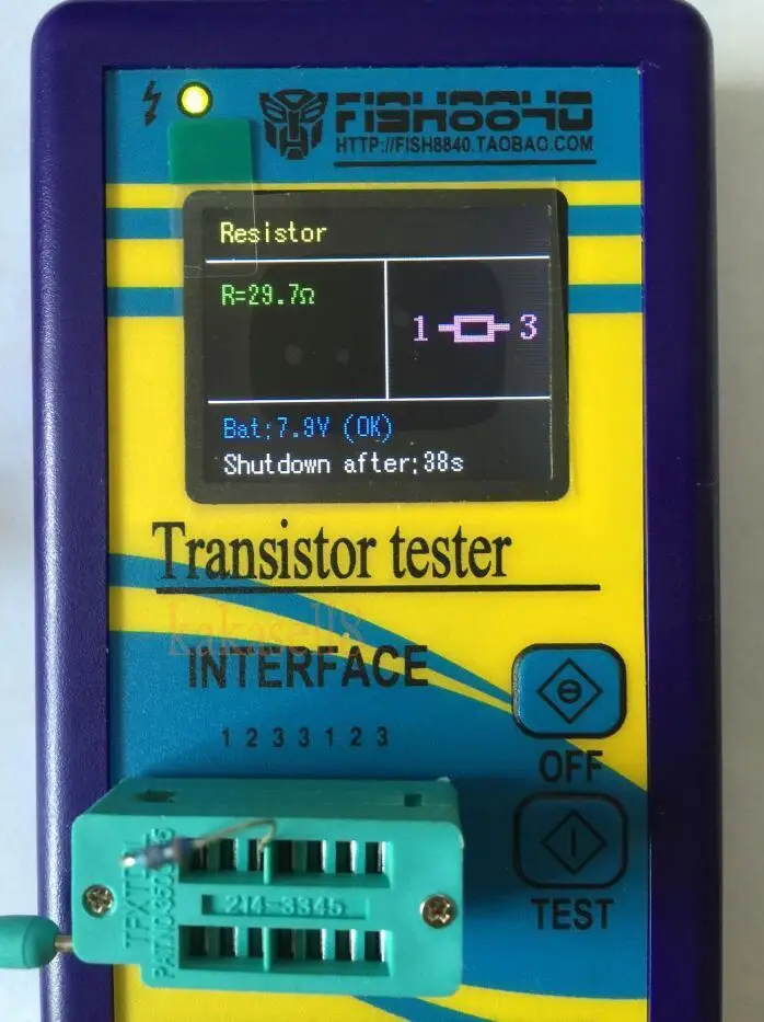 Транзистор тестер TFT Диод Триод измеритель емкости LCR ESR NPN PNP MOSFET