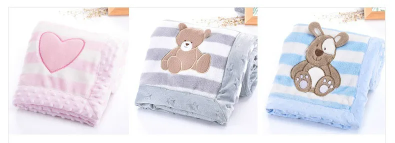 Плотное зимнее одеяло для новорожденного ребенка Bebe фланелевое одеяло коляска мультфильм детское постельное белье одеяло cobertor Manta Bebe пеленать