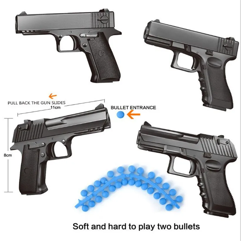 4 стиля могут быть выбраны открытый металлический сплав мини пистолет детское игрушечное ружье Fireable BB мягкий бомба Снайпер пистолет