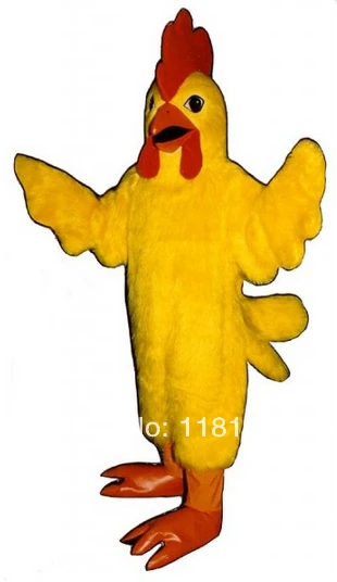Плюшевый талисман желтый костюм-талисман курица Модный на заказ костюм аниме косплей наборы Маскотте маскарадный костюм карнавальный костюм