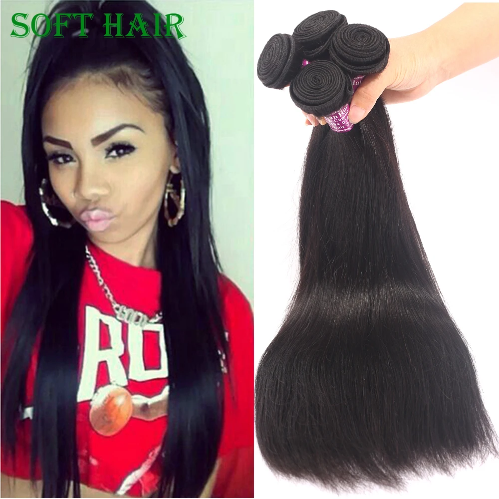 

Qingdao Soft Hair Company Products Indian Virgin Hair Straight 4 Bundle Deals 100% Virgin Human Hair Unprocessed Extension