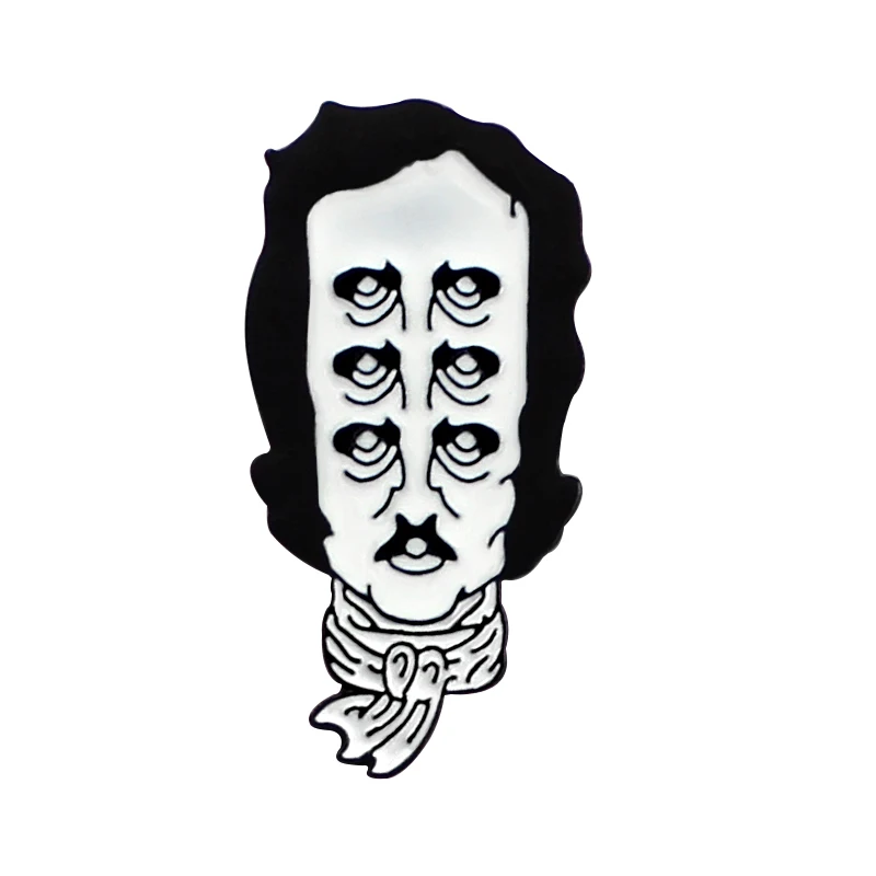 GDHY Edgar Allan Poe самоспасательная принцесса, Интроверт, винсентский живописец портрет Суперженщина фильм Sandy Danny брошь эмалированные булавки - Окраска металла: Style 1