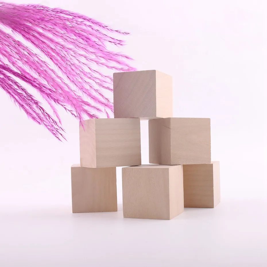 Wohnkultur Cube Montessori Blöcke Handwerk Square Wooden Bead DIY