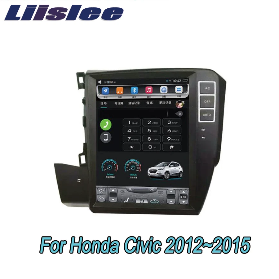 Perfect Liislee 2 din Android For Honda Civic 2012~2015 Big Screen Car Multimedia Player GPS Navigation Video Radio mirror link 3