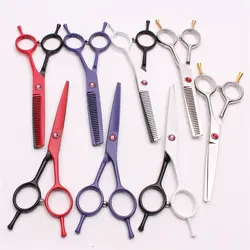 1 пара 5,5 "индивидуальный логотип инструмент для укладки волос Профессиональные ножницы парикмахерские ножницы истончение C1012