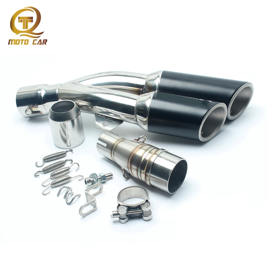 

Motorcycle Exhaust Muffer Protector Adapter Link Middle Escapes Para Full Exhaust System Pipe for Kawasaki Ninja Z250 250R 300