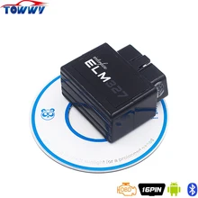 2017 New Black ELM327 OBDII V2.1 With Bluetooth Car Interface Diagnostic-Tool Works on Android&PC