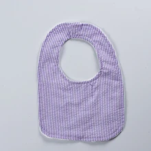 Горячая персонализированный с монограммой seersuck детский нагрудник детский бандана-нагрудник из хлопка Фиолетовый смокинг minky bib