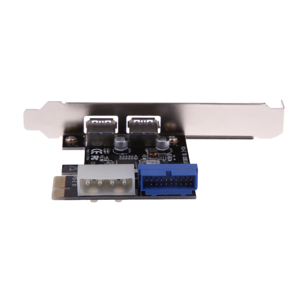 Новая карта расширения PCI E USB 3 0 внешний 2 порта + внутренний 19pin разъем питания|pcie