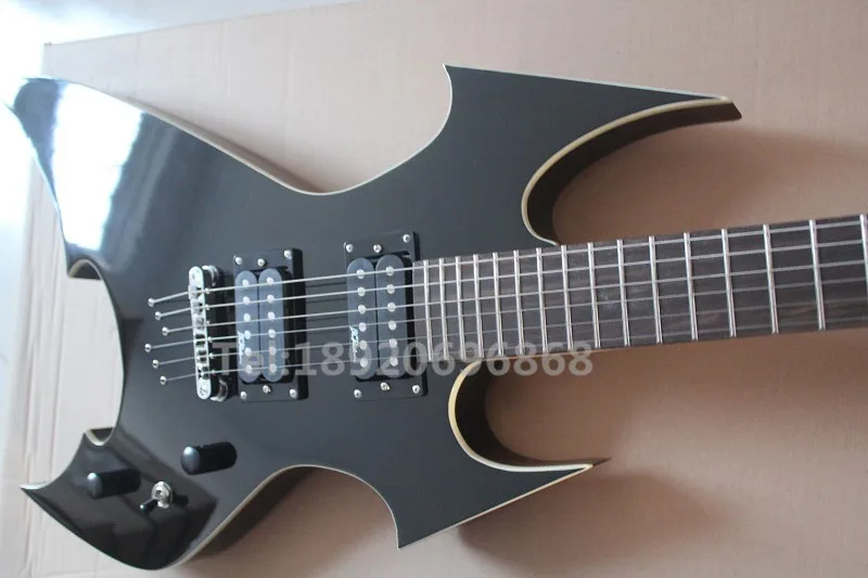 Free shipping Custom Black 6 string BC Rich signature