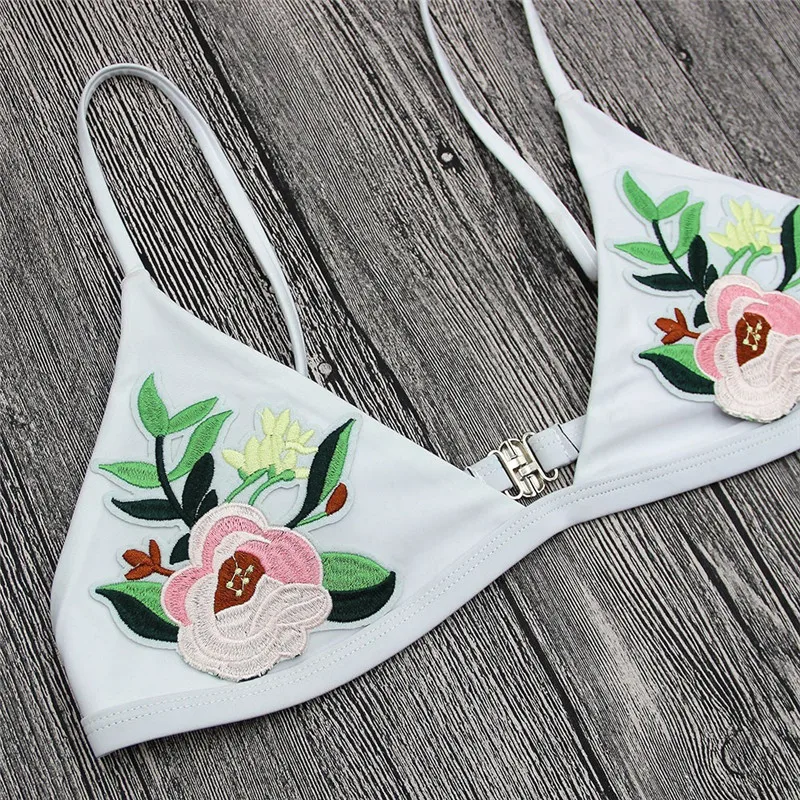 2019 Fashion New Bikinis Set Sexy Swimwear Women Leaves Print Push Up Swimsuit Push Up Bikini Bodysuit Beach Wear Beach A23# (4)