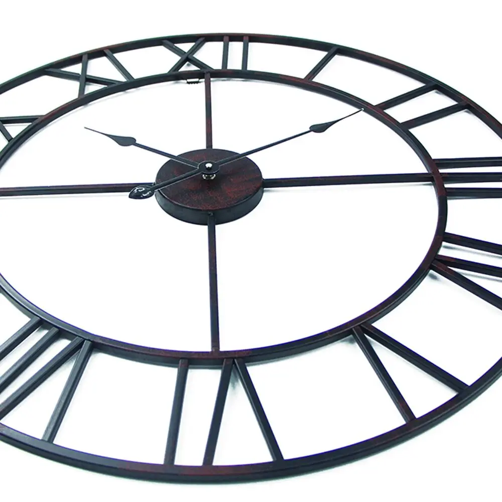 Винтажные 80 см 50 см большие настенные часы из кованого металла промышленные железные часы Saat классические цифровые часы Relogio de Parede Klok