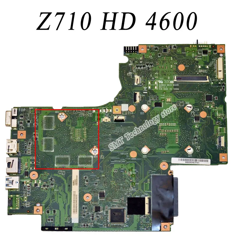 For Lenovo IdeaPad G710 Z710 Motherboard DUMBO2 REV2 1 Mainboard HD 4600 intergated 100 Work