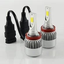 H8/H9/H11 72W LED Car Headlight High low Dual beam 7600LM For Car light source Fog Light Lamp DRL Daytime DRIVING Fog Headlamp