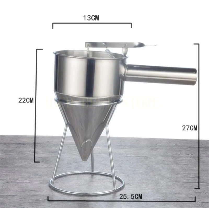 

commercial fish ball taiyaki takoyaki funnel Batter funnel separator stainless steel taiyaki funnel wholesale and retailer price