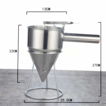 

commercial fish ball taiyaki takoyaki funnel Batter funnel separator stainless steel taiyaki funnel wholesale and retailer price