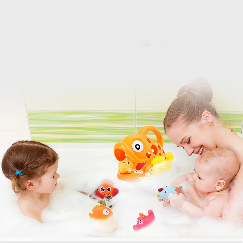 

Children Infant Baby Bath Shower Water Toys Swallow Fish Big Fish Small Fish Spray Animal Suit Baby Funny Bath Toys