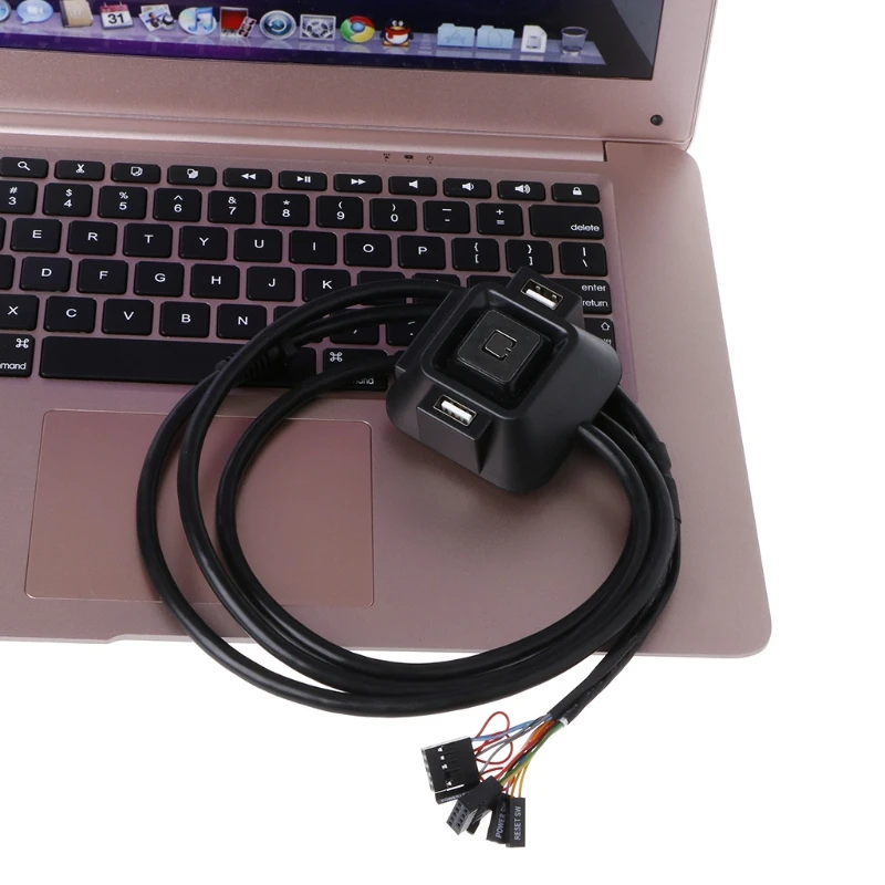 كمبيوتر مكتبي PC حالة امدادات الطاقة على/قبالة إعادة زر التبديل موسع كابل كمبيوتر مكتبي PC حالة امدادات الطاقة على/قبالة إعادة زر التبديل موسع كابل
