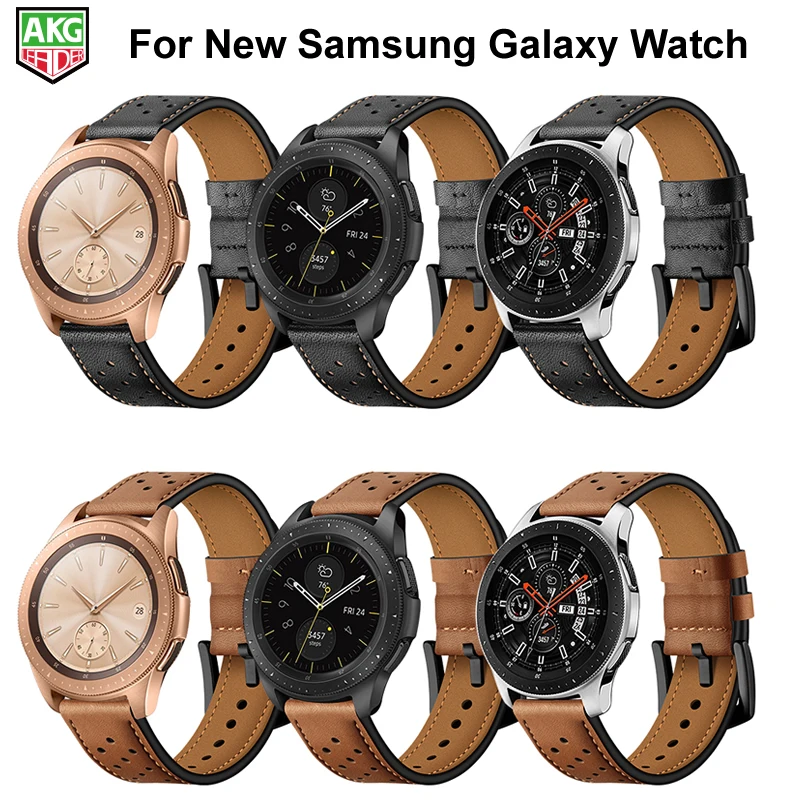 Ремешок из натуральной кожи для Samsung Galaxy Watch 42 мм 46 S3 S2 Gear|Ремешки часов| |