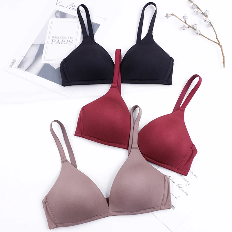 

OranriTing New Women Seamless Bra Basic Soft Bra Thin Triangle Cup Sexy Lingerie Underwear Sleeping Brassiere Everyday Intimates