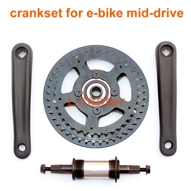 Crankset For Electric Bike Middle Drive Bicycle Chainwheel With Overrunning Clutch Electric