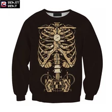 2017 New Halloween skeleton Sweater Men Women Training Exercise Beast Beat Sports Warm Breathable Basketball Running Sweater