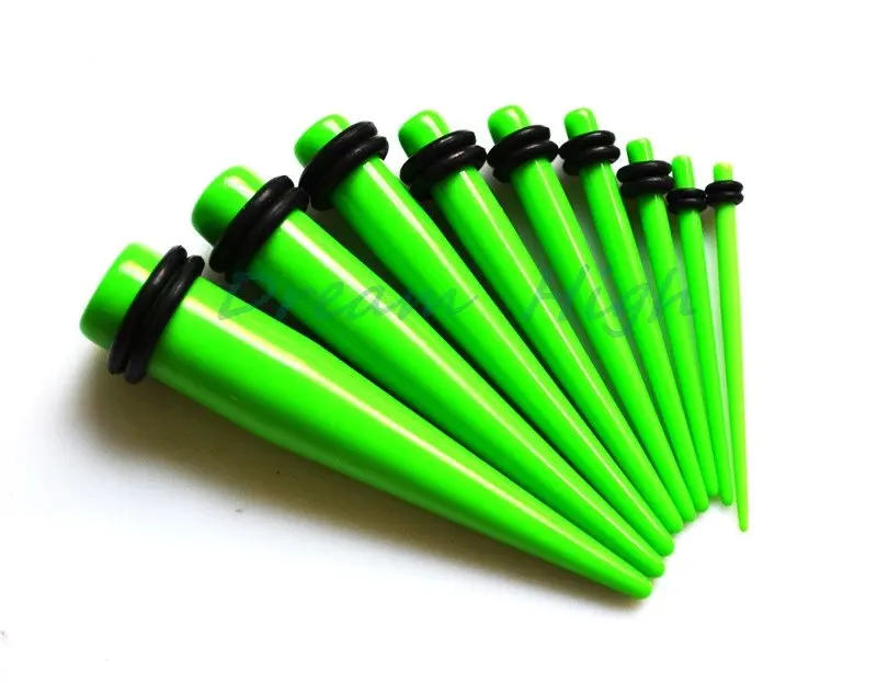 New Arrive Green Ear Piercing Taper Stretcher Plug Earring Stretching