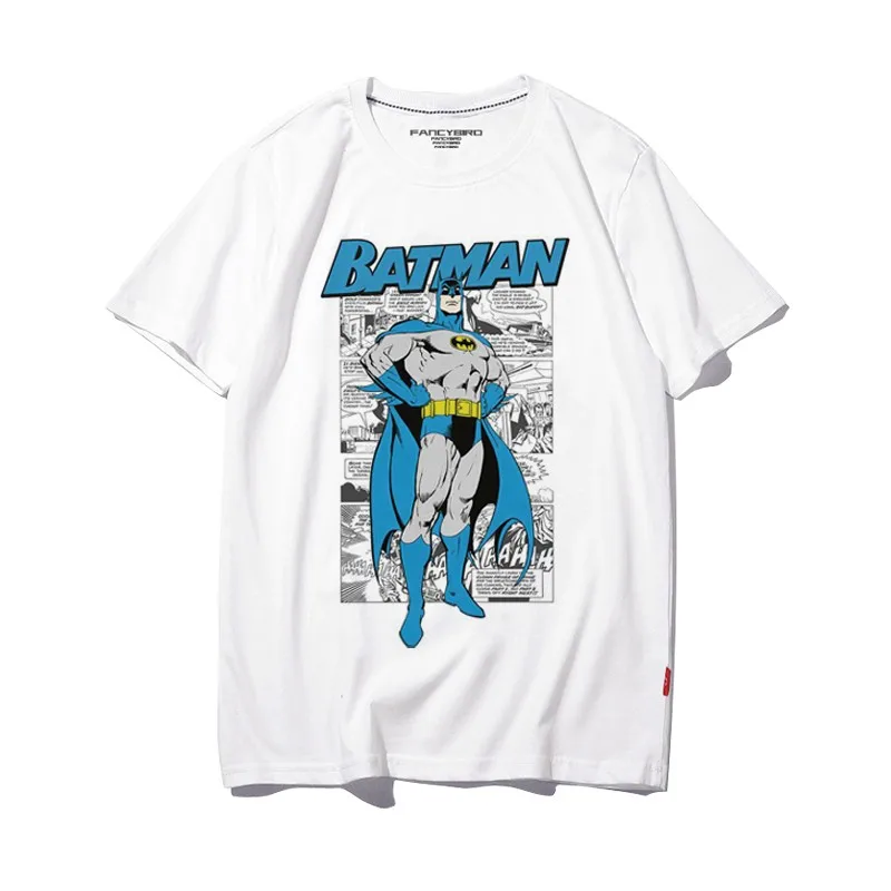 

BTFCL Retro DC Justice League Batman Superman Catwoman Wonder Woman Men Unisex Short Sleeve T-Shirt Cotton Loose Print