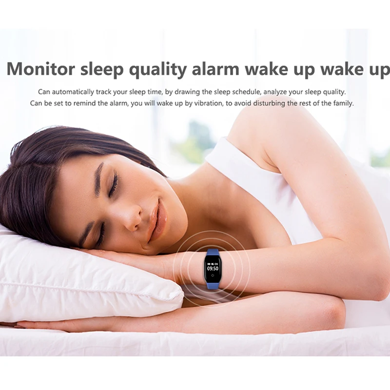 Bluetooth 4.0 Fitness Smart Bracelet Support Pedometer Heart Rate Sleep