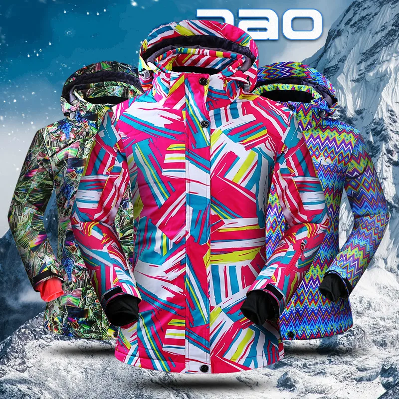 الترويج! المرأة سترة تزلج الشتاء البارد في الهواء الطلق الإناث على الجليد جاكيتات 10000 ملليمتر للماء المرأة التزلج المعاطف الثلوج الملابس