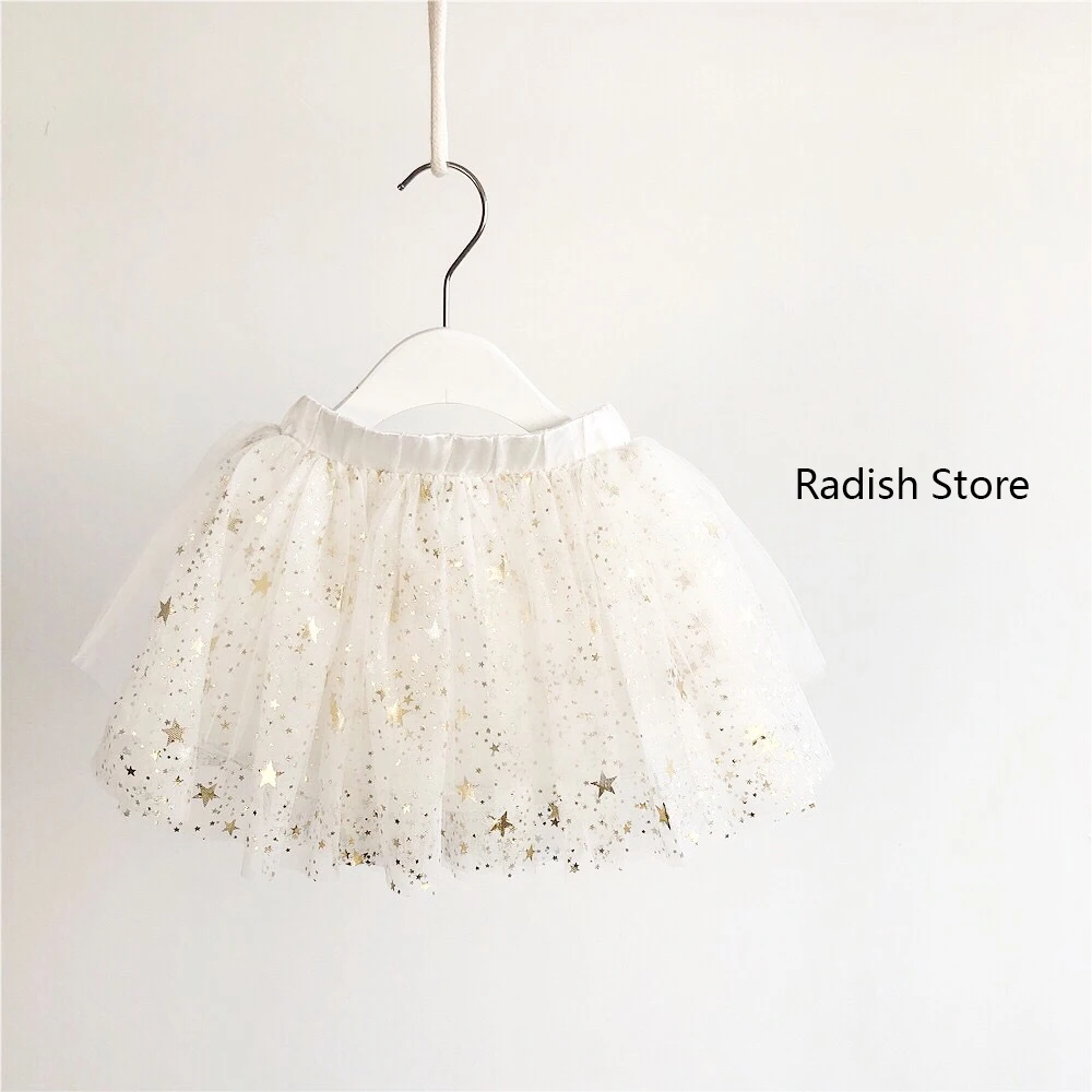 

Newborn Baby Girl Tutu Skirt Cute Kids Dreams Princess Tulle Skirts Summer Children Ball Gown Party White Star Skirt Pettiskirts