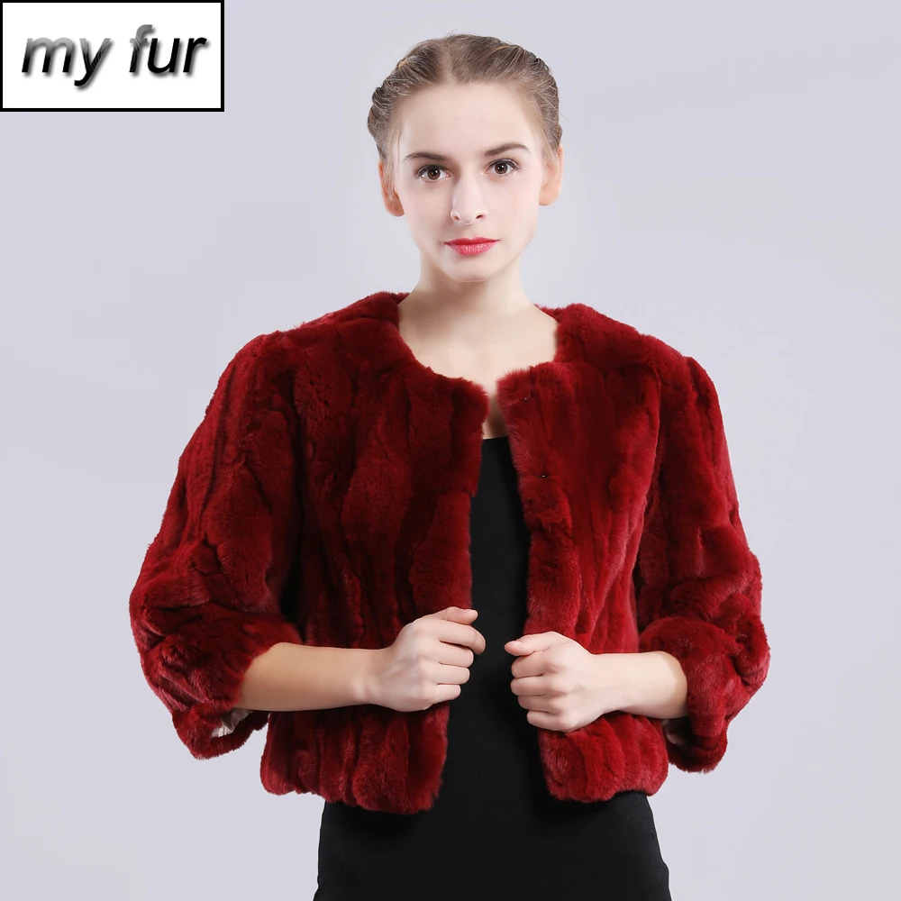 

2019 New Style Autumn Winter Genuine Real Rex Fur Jacket Women Fashion Rex Rabbit Fur Coat Natural Rex Rabbit Fur Short Overcoat