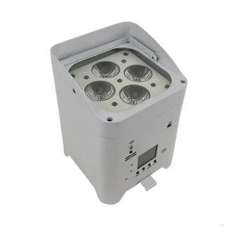 

4 pcs /LOT 6in1 RGBWA UV 4x18w par wireless dmx512 battery powered flat led par light