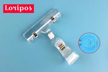 

Acrylic POP Clip Plastic Price Tag Sign Label Card Holders Name Card Display Promotion Note Picture Clips With Rubber Mat 15pcs