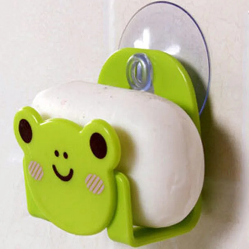 

Cute Plastic Cartoon Soap Sponge Dish Cloth Suction Drying Holder Home Kitchen Bathroom Suction Drying Tool Rack